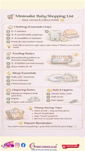 Minimalist Baby Shopping List (Save Money) — perfect for saves & shares.