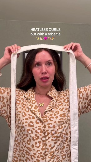 Heatless Curls with Robe Tie Tutorial