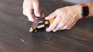 Watch How to use Orange Ninja Rotating Knife Sharpener? on Amazon Live