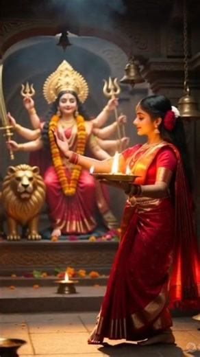 “भक्ति में शक्ति है 🙏🪔 Maa Durga ke liye ek choti si aaradhana.”