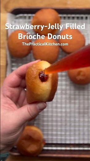 I made jelly-filled donuts from scratch 🙌 #brioche