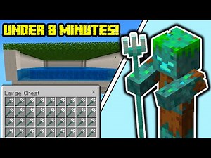 ULTIMATE TRIDENT FARM TUTORIAL in Minecraft Bedrock 1.21 (MCPE/Xbox/PS/Switch/PC) 🔥🌊