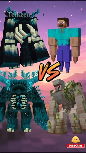 Warden all forms Vs Mobs and Herobrine #shortsfeed #minecraftshorts #trending #herobrine