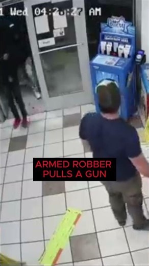 Armed Robber Picks the WRONG Gas Station… Marine Steps In