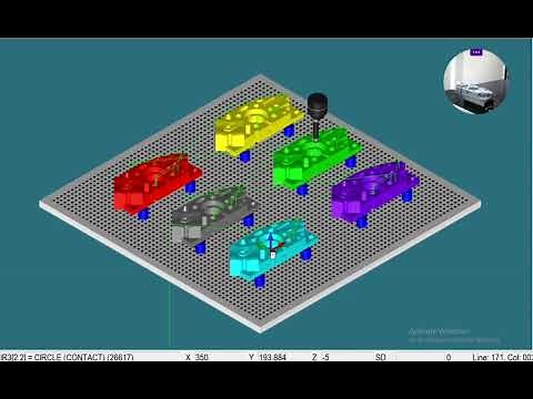Simulation of Multiple part measurement Programming in Hexagon CMM with PC-DMIS software.