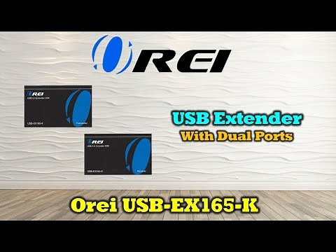Orei USB Over Cat5e/6 Extender Upto 165 Feet - Extends USB 2.0 Signal Over LAN Ethernet with 2 Ports