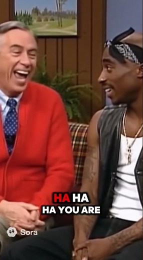 “Mr. Rogers gets Tupac again.” #ai #sora #fyp #trending #viral #comedy #mrrogers #tupac #meme