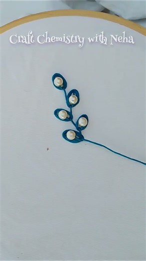 Simple Embroidery Loop Stitch.🧶🪡 #embroidery #diy #shorts