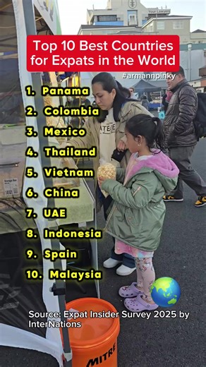 3.1K views · 21 reactions | Top 10 best countries for expats in the world in 2025. #expat #uae #indonesia #colombia | Arman Fernando Andres | Facebook