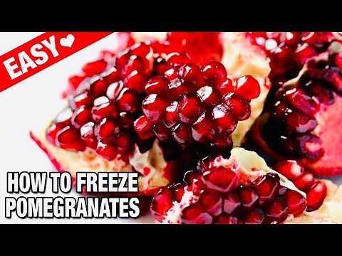 How To Cut Open Pomegranates And Freeze Pomegranate Arils For Long Term Storage - EASY!