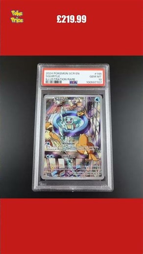 PSA 10 Squirtle 148/142 Stellar Crown Full Art Rare Graded Pokemon Card