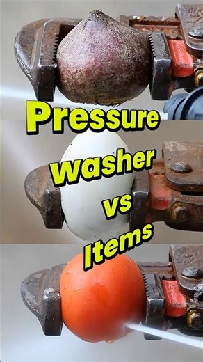 Pressure Washer vs 🥚,🍅,🧅, Beetroot💥 #crazynimmakayalu #teluguexperiments