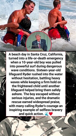 Teen Lifeguard’s Fearless Rescue Saved A Child From Massive Ocean Waves