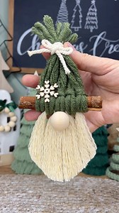 9.5M views · 102K reactions | DIY Christmas Gnome I used 5 pieces of chunky wool 46cm in length and 9 pieces of 3mm cotton cord 26cm in length a faux cinnamon stick, wooden bead and wooden snowflake to make this very simple Christmas Gnome decoration. #diychristmasgnome #diychristmasdecoration #diygnome #christmascraftideas #yarnloverswelcome | Caroline Fleming | Facebook
