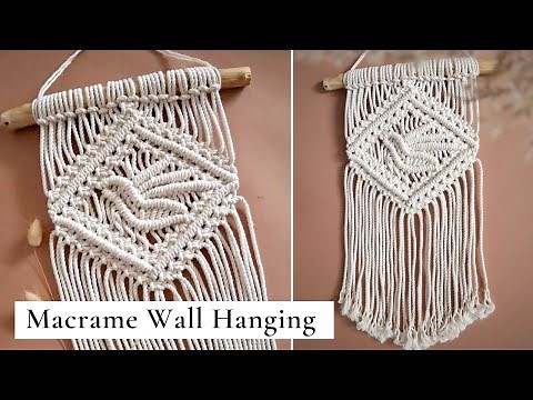 DIY Macrame Wall Hanging with a bird pattern. Macramé Bird in a Cage Tutorial