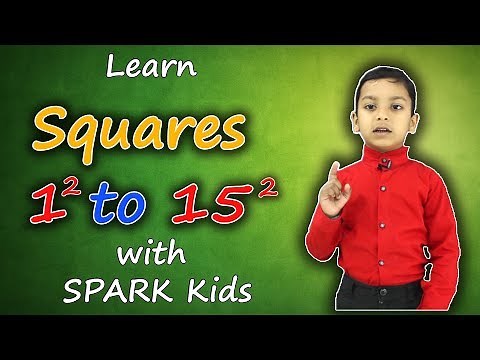 Learn Squares of Numbers From 1 to 15 By Piyush | Fast Calculations | SPARK Kids Learning Series