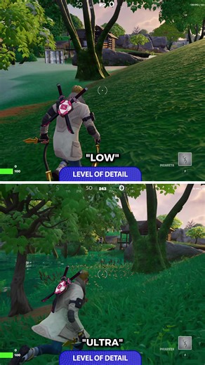 Fortnite Ultra vs Low Graphics Comparison
