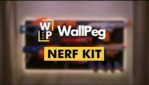 WallPeg Peg Board for Air Blaster Gun Storage Organizer Pegboards - 3 ea 24”x16” Pegboard Holder for Nerf Blasters Wall Organization