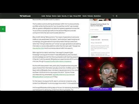 Wikipedia Says Ai is stealing their traffic?!