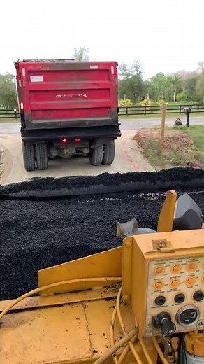 Asphalt driveway paving