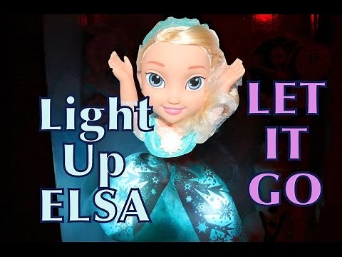SINGING Frozen Elsa Doll Toy Review Let It Go Snow Glow LIGHT UP