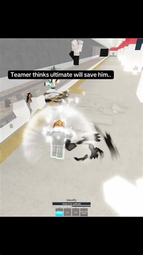MrMilk206 is facing off against teamers in the roblox video game experience jujutsu shenanigans, or jjs, while playing the character megumi fushiguro from the anime jujutsu kaisen, or jjk, in the subway from the shibuya arc, in a game with mechanics similar to other battlegrounds games like the strongest battlegrounds, or tsb, as well as jump showdown, or jsd. MrMilk is being teamed on in the subway, however as one gets low they log, but they don’t do it fast enough as MrMilk is able to secure t