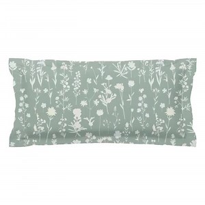 Light Green Wildflower Pillow Sham: Microfiber Decorative Pillow Cover - Etsy Australia