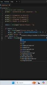 Python Loop Magic: Unit Converter Project 📏 #zero2herocode #coding #programming #python #javascript