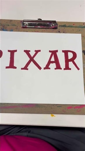 Pixar Logo with Burgundy Marker #pixar #art