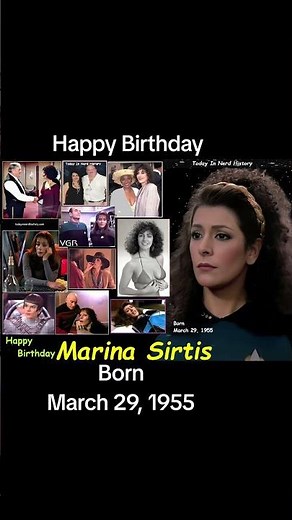 Happy birthday Marina Sirtis, born March 29, 1955.
