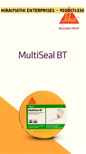Ravi Sankar on Instagram: "Self-adhesive elastomeric bituminous sealing tape. Sika® MultiSeal T is a self-adhesive, modified bituminous sealing tape laminated with an aluminium film on the upper side. ✔️ Very easy to apply ✔️ Can be applied at low temperatures ✔️ Good adhesion to many common building materials Contact Us For: 📞 ✅ Waterproofing ✅ Dulux Paints ✅ Epoxy Flooring ✅ App Membrane ✅ Construction Chemicals ✅ Tile Adhesive ✅ Sealants ✅ Sika, Myk Arment, Ascolite, and Dr. Fixit pro