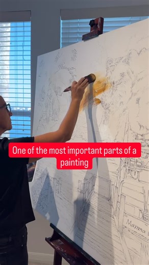 Milan Art Institute on Instagram: "Getting a good underpainting done will set you up for success in the rest of your painting! . . . #artistofinstagram #artistsofinstagram #arttutorial #artistsupport #acrylicpainting #artreelsofinstagram #artoftheday #artprocess #artideas #easyart #artlover #artreels #artreel"