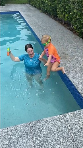 Popping Bubbles Toddler Swimming #bubbles #swimming #swimmingpool #babyswimming #toddlers #letsplay