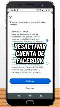 COMO DESACTIVAR FACEBOOK Temporalmente #facebook #tutoriales #como #cómo #tutorialesandroid