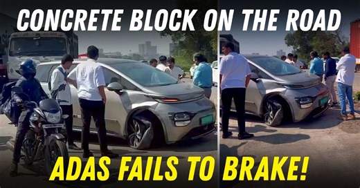 ADAS Fails To See Concrete Block On the Road: Here Is The Result (Video)