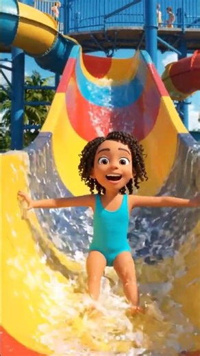 Fun Water Slide Splash 💦 Animated Short