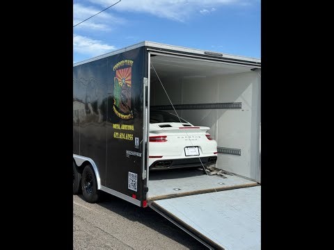 20-ft Enclosed Trailer Hauler Moves a Porsche from Tucson to Tempe | Copper State Trailer Rentals