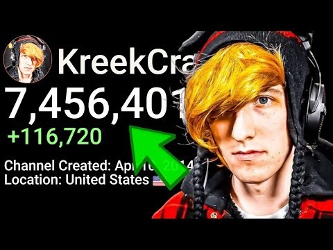 ‪@KreekCraft‬ - Subscriber Count History (2016-2026)
