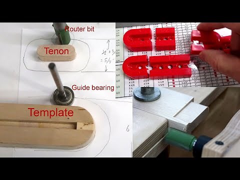 Making and setting up pantorouter tenon templates on the wooden and metal pantorouter