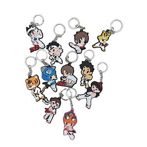 [Hot Item] Very Cheap Custom Rubber Keychains Taekwondo, Taekwondo Keychain Souvenir Martial Arts Keycain