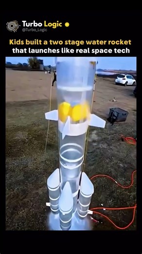 Kids Built a Two-Stage Water Rocket