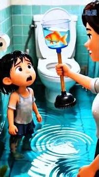 चिंकी के टॉयलेट में अचानक क्या हुआ 🤯! #shorts #kidscartoon #animation