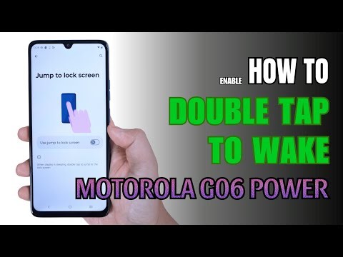 How to double tap to screen On and Off Motorola G06 Power