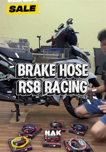 Rs8 racing hose brake racing performance 90cm depan belakang 60 cm ✅ #hosebrake #hosebrakers8racing #rs8racing #fypシ゚ #universal