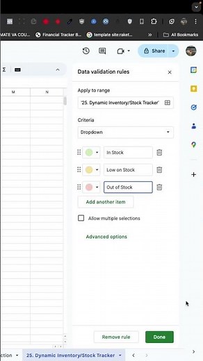 How to create a dynamic Inventory Tracker in Google Sheets