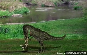 Lone Wolf's End - A dino swallowing wolf story - Animal Vore Animation on Make a GIF