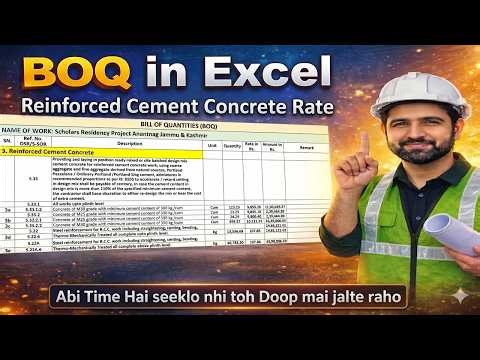 BOQ Preparation Step-by-Step | How to Prepare BOQ | Reinforced Cement Concrete & Steel work BOQ