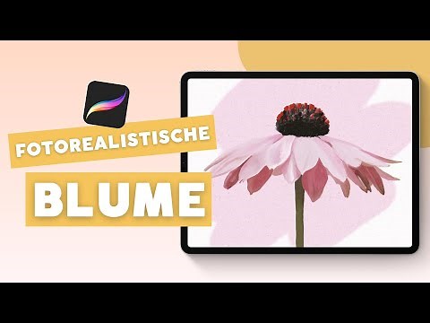 Procreate Beginner Tutorial - Draw a photorealistic flower in gouache look