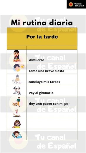 THE ROUTINE in SPANISH 2. Easy Spanish for beginners