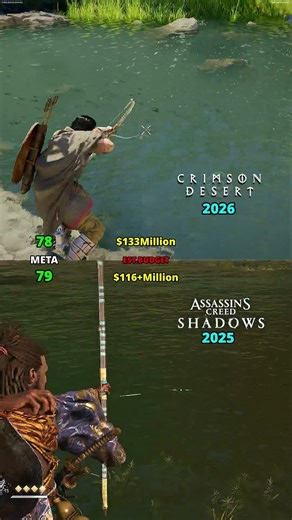 Crimson Desert (2026) vs AC Shadows (2026) - Water Physics (PART 3)